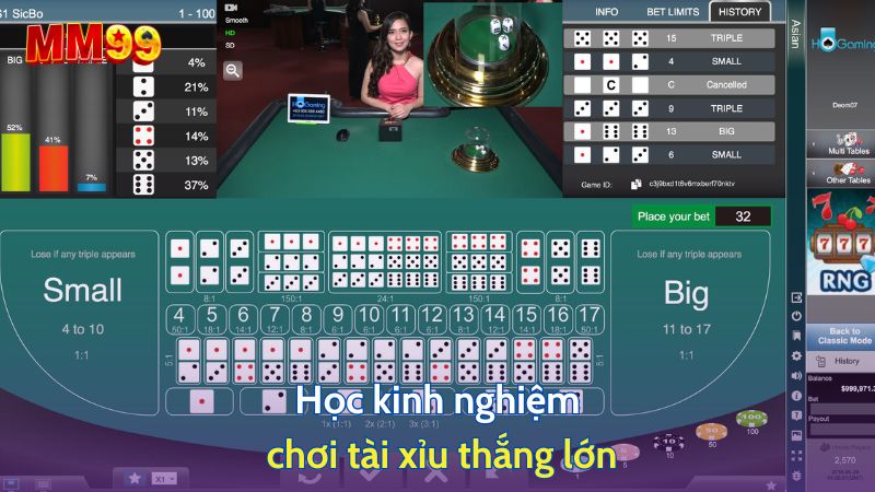 Học kinh nghiệm chơi tài xỉu thắng lớn